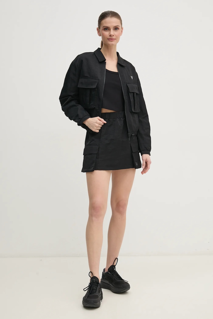 Куртка Guess SYLVIE женская цвет чёрный переходная V5RL03 WGYB0 Куртка Guess SYLVIE женская цвет чёрный переходная V5RL03 WGYB0