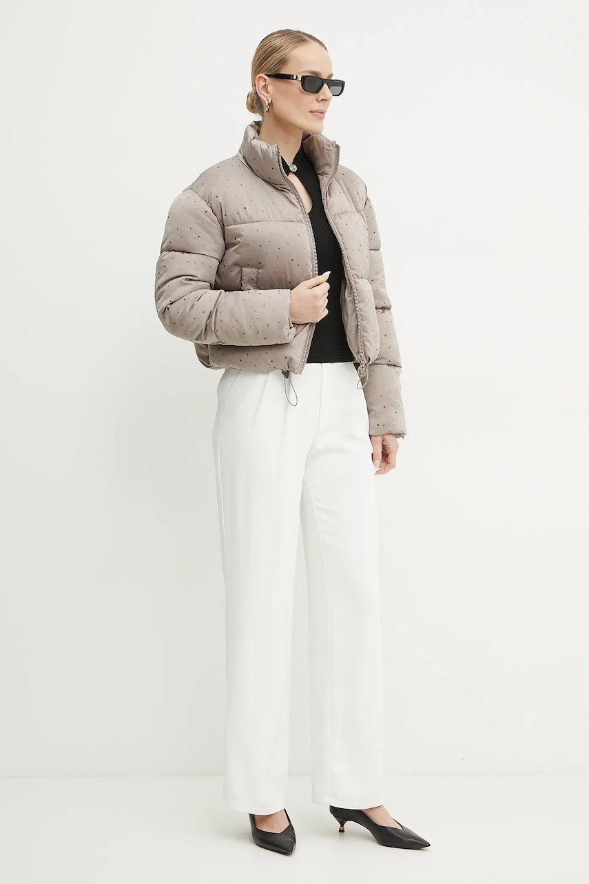 Куртка Guess ANTONIA цвет серый зимняя oversize W5RL04 WGVD2 Куртка Guess ANTONIA цвет серый зимняя oversize W5RL04 WGVD2
