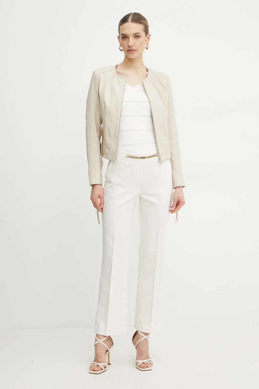 Кожаная куртка Guess SHYLO цвет бежевый переходная W5RL30 L0O00 Кожаная куртка Guess SHYLO цвет бежевый переходная W5RL30 L0O00