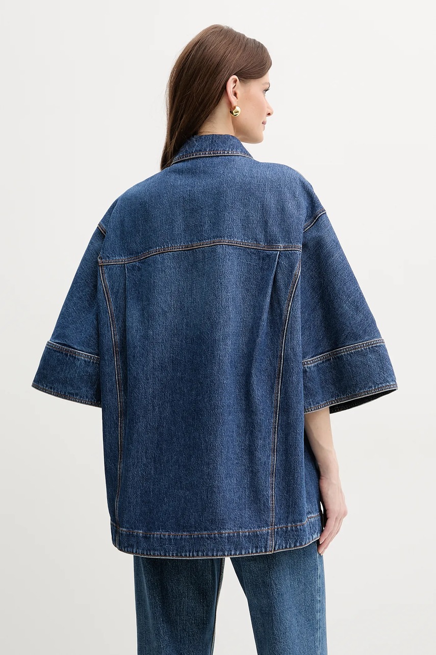 Luisa Spagnoli ingkabát sötétkék, átmeneti, oversize, 541694 termék 2. képe