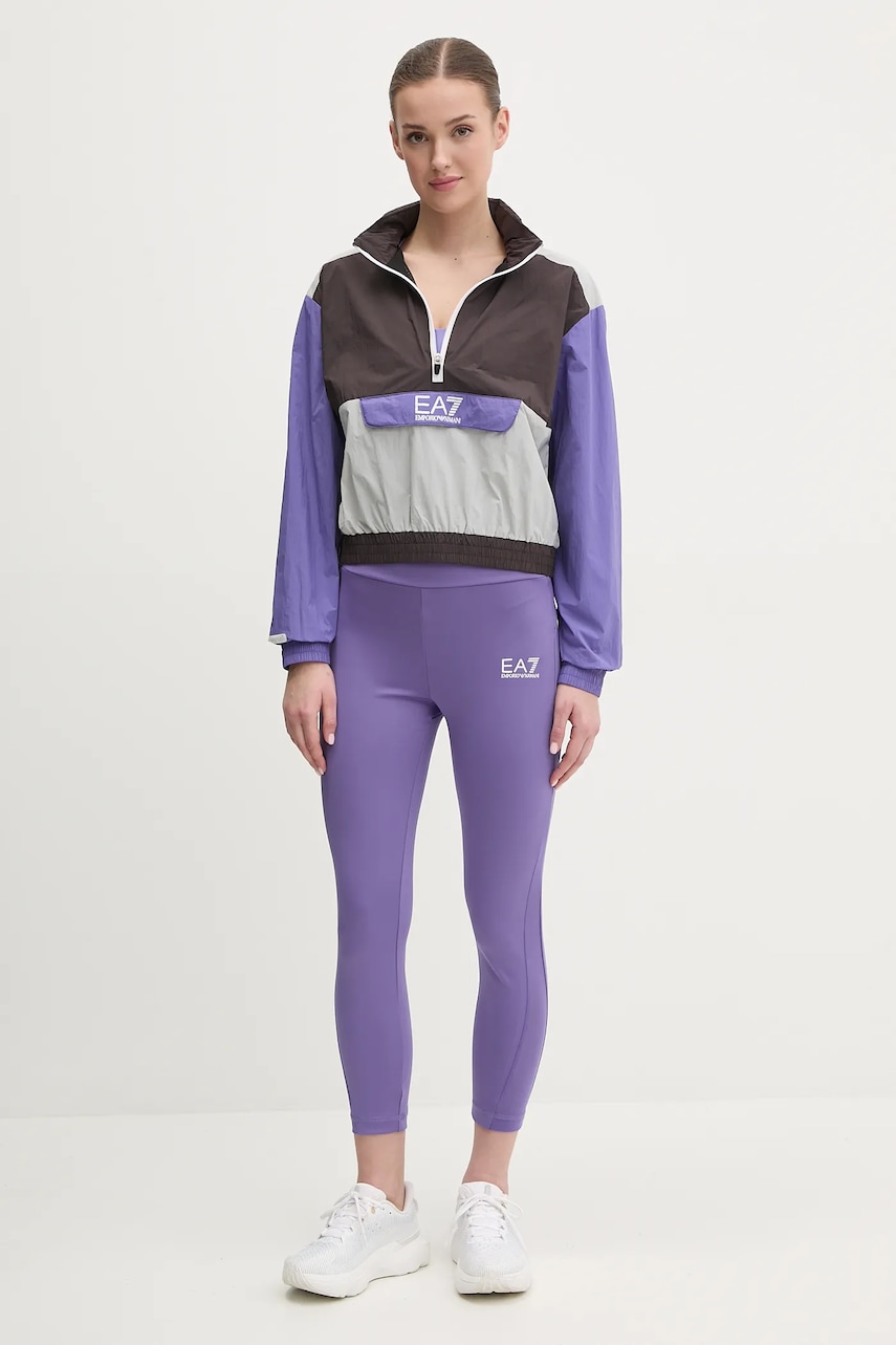 Куртка для тренировок EA7 Emporio Armani цвет коричневый переходная oversize AF12453.7W000246 Куртка для тренировок EA7 Emporio Armani цвет коричневый переходная oversize AF12453.7W000246