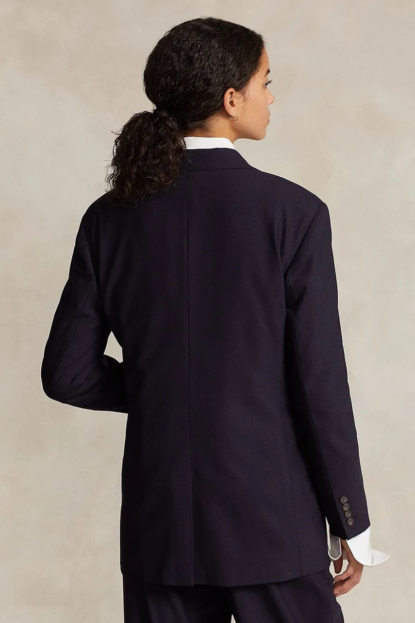 Шерстяной пиджак Polo Ralph Lauren RLXD SB цвет синий однобортный однотонный 211891060