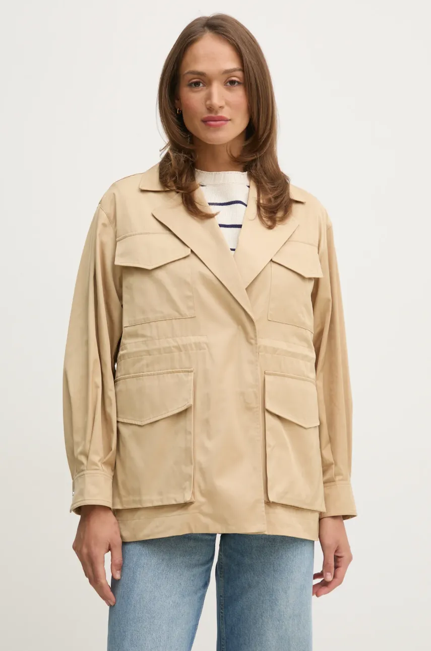 Sisley geaca culoarea bej, de tranzitie, 22KVLN05I