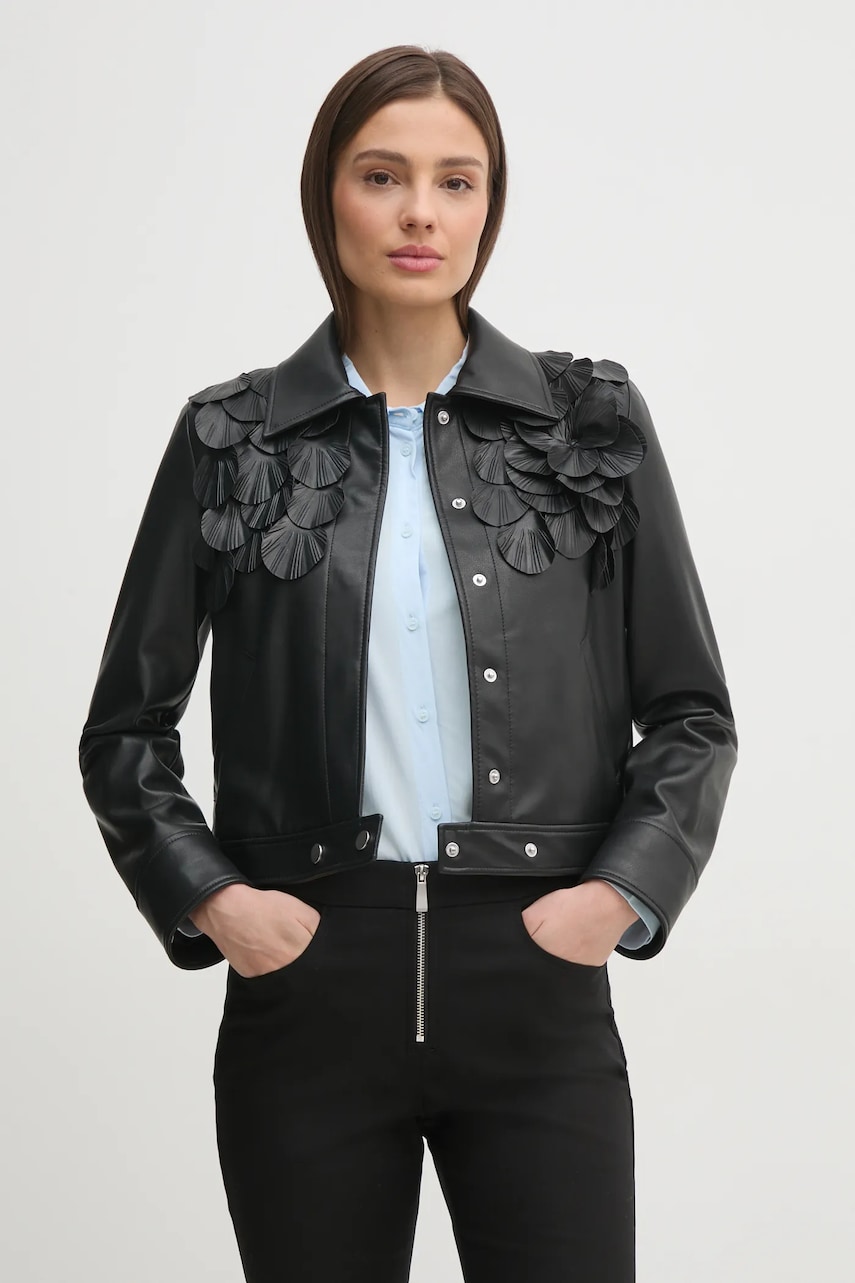 Sisley geaca culoarea negru, de tranzitie, 20BZLN05K Sisley geaca culoarea negru, de tranzitie, 20BZLN05K