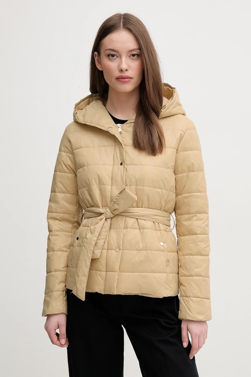 Sisley geacă culoarea bej, de tranzitie, 233PLN05D