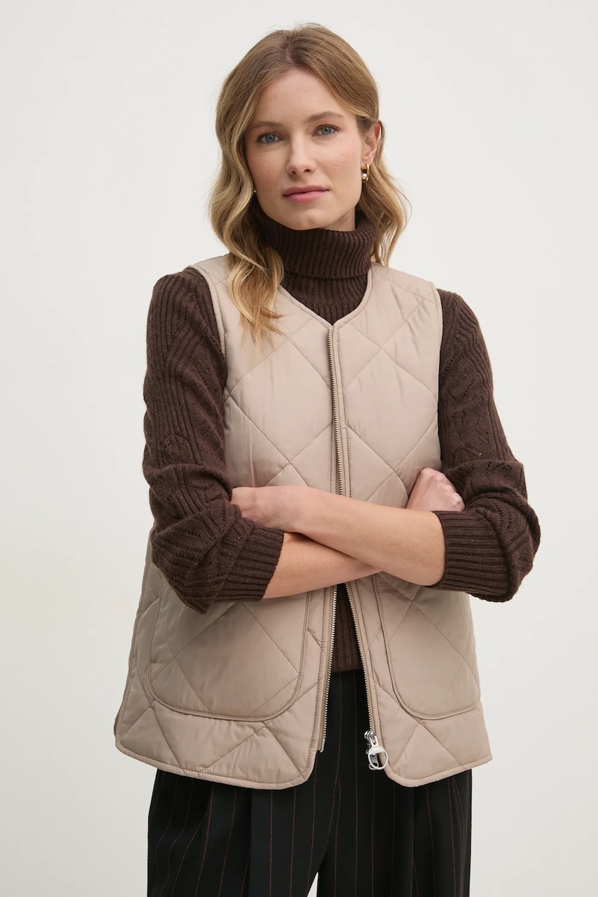 Barbour vesta femei, culoarea bej, de tranzitie, LGI0189BE33 Barbour vesta femei, culoarea bej, de tranzitie, LGI0189BE33