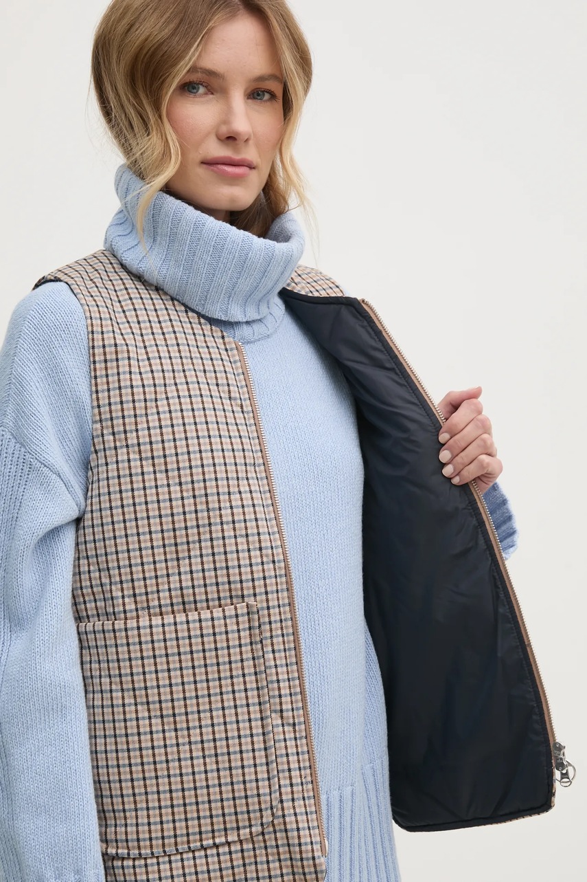 Безрукавка Barbour жіноча колір бежевий перехідна LGI0191BL31 