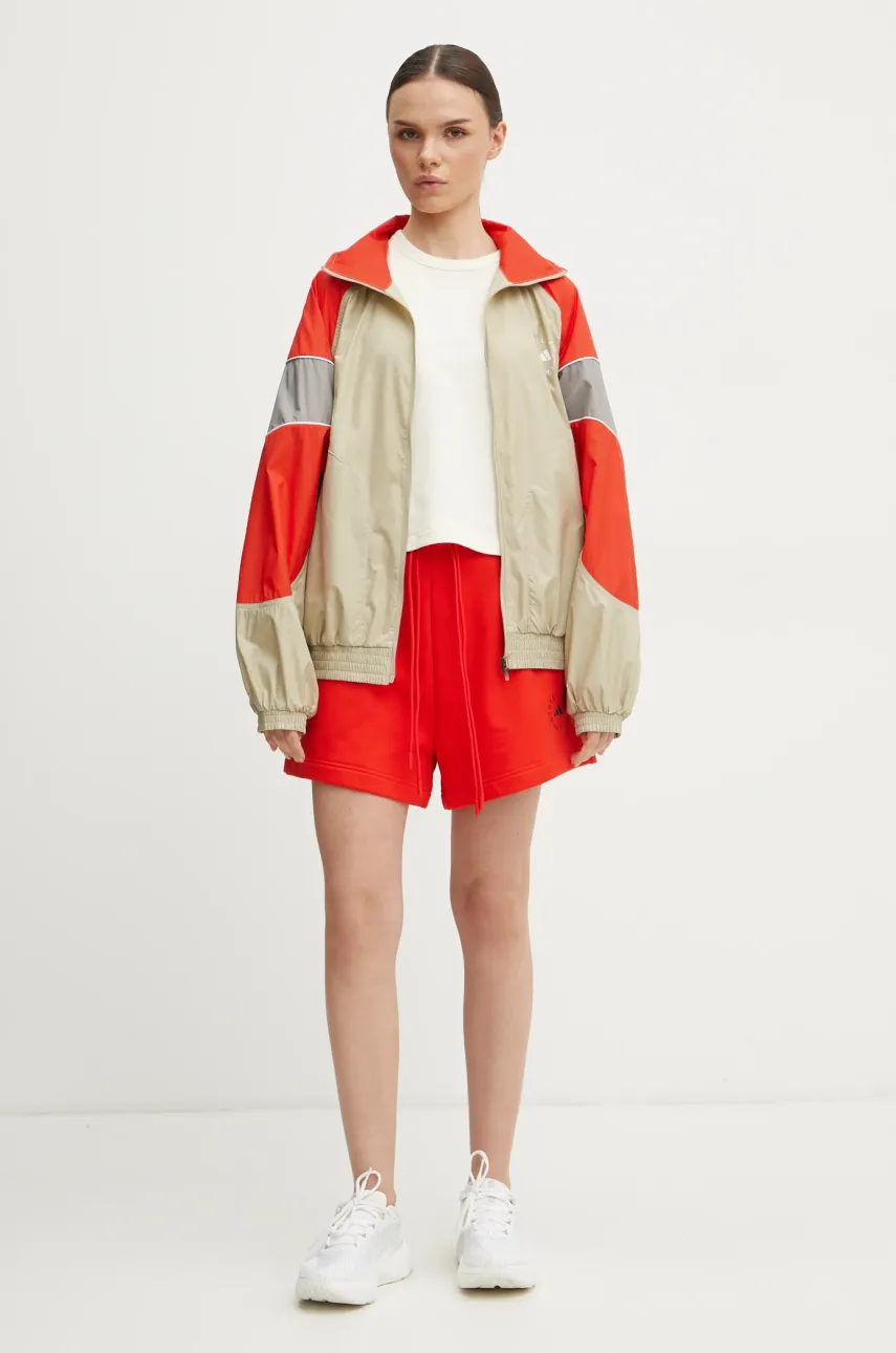 Куртка adidas by Stella McCartney женская цвет бежевый переходная oversize JI5133 Куртка adidas by Stella McCartney женская цвет бежевый переходная oversize JI5133