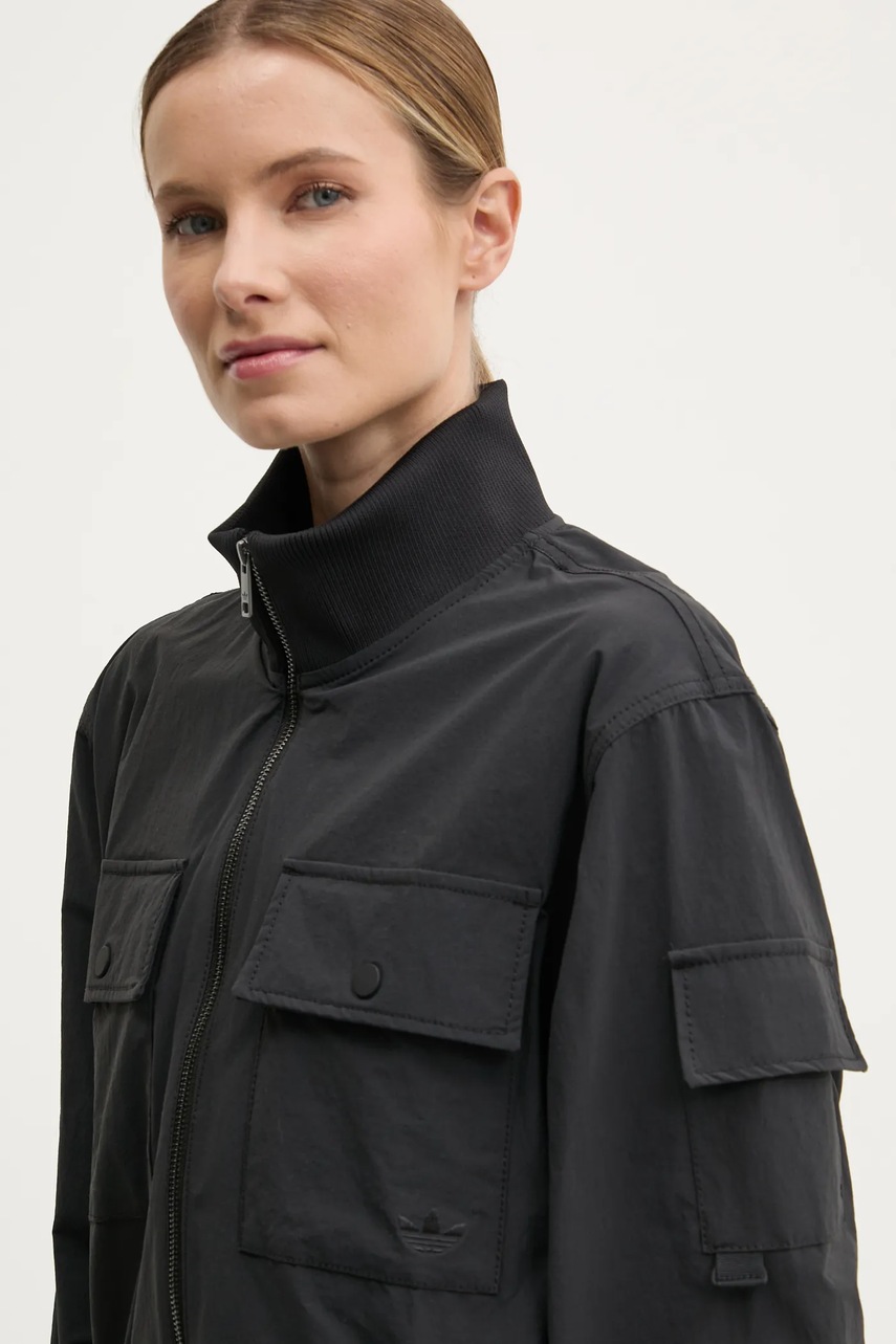 Μπουφάν adidas Originals Essential χρώμα: μαύρο, JD4792 φωτογραφία