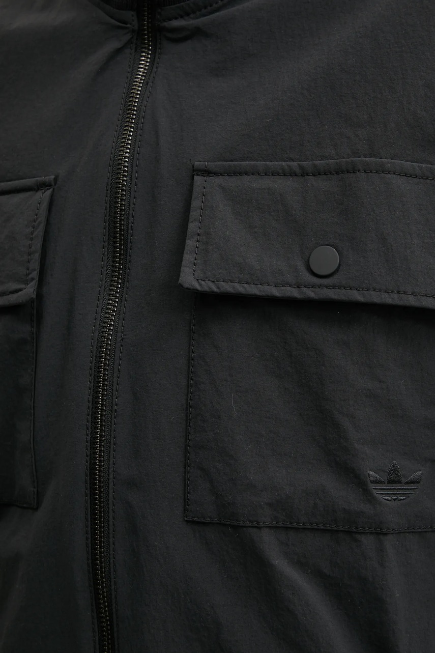 Μπουφάν adidas Originals Essential χρώμα: μαύρο, JD4792 φωτογραφία