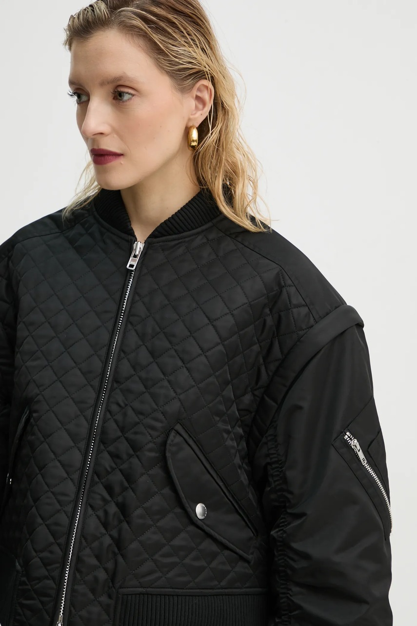 Μπουφάν bomber Stand Studio Kezia γυναικείο, χρώμα: μαύρο, 66377-8669 φωτογραφία