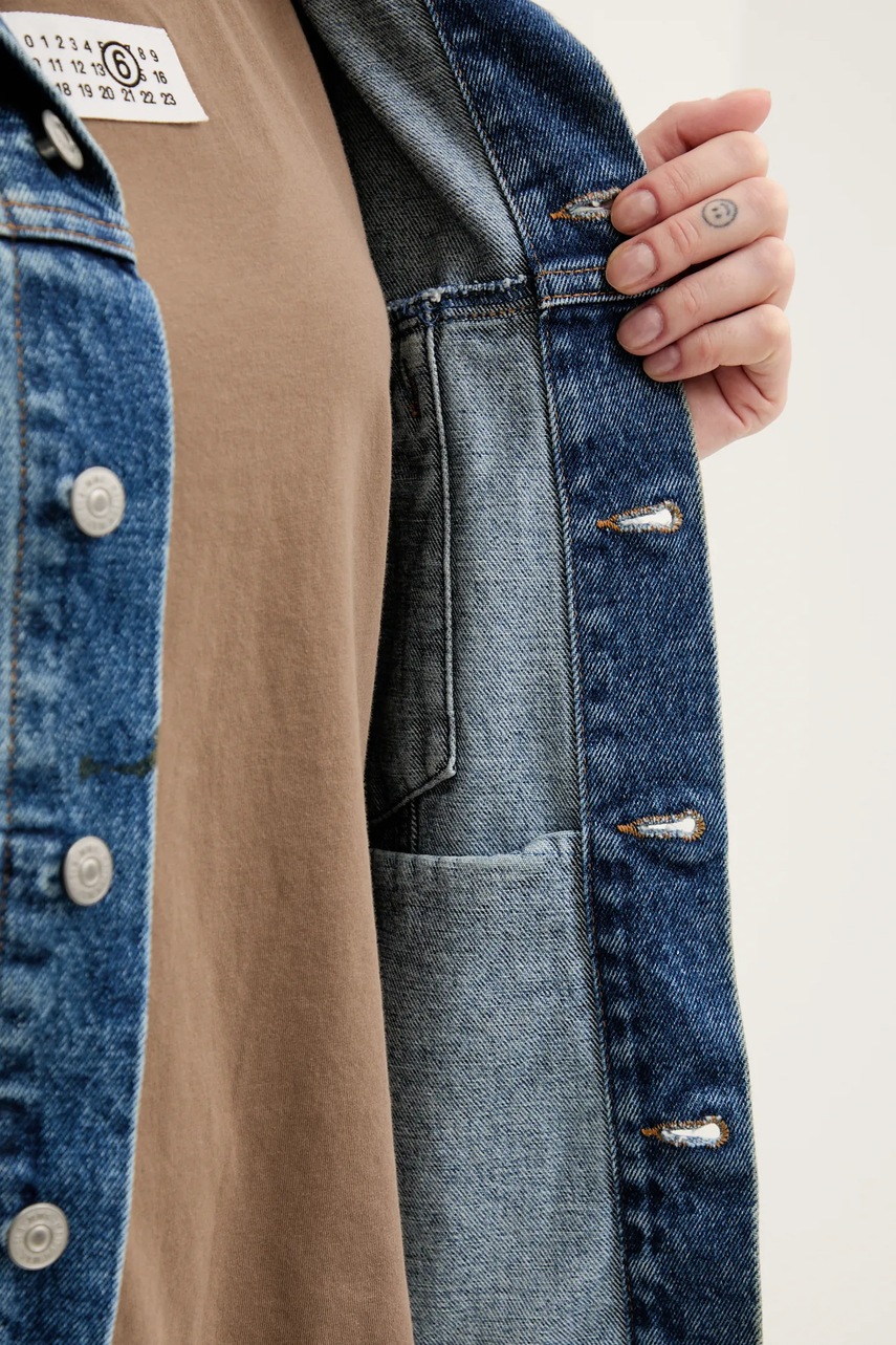 Τζιν μπουφάν MM6 Maison Margiela χρώμα: μπλε, S52AM0308.M30018 φωτογραφία