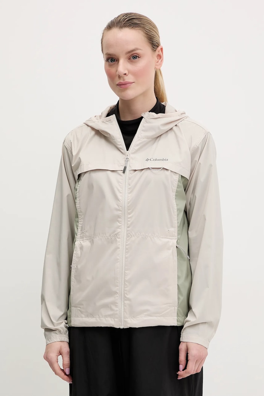 Columbia jachetă de exterior Crested Canyon Windbreaker culoarea bej, 2116481 Columbia jachetă de exterior Crested Canyon Windbreaker culoarea bej, 2116481