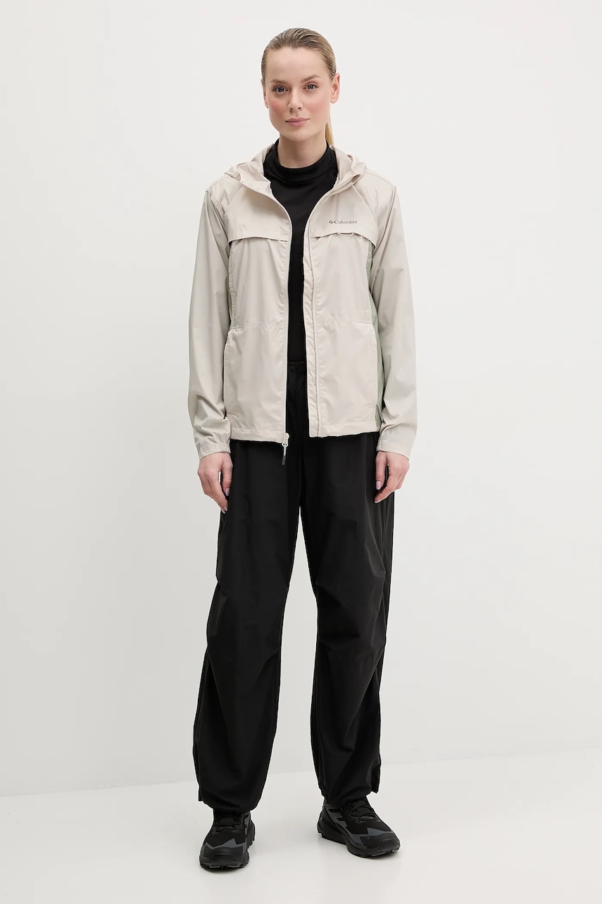 Куртка outdoor Columbia Crested Canyon Windbreaker цвет бежевый 2116481 Куртка outdoor Columbia Crested Canyon Windbreaker цвет бежевый 2116481