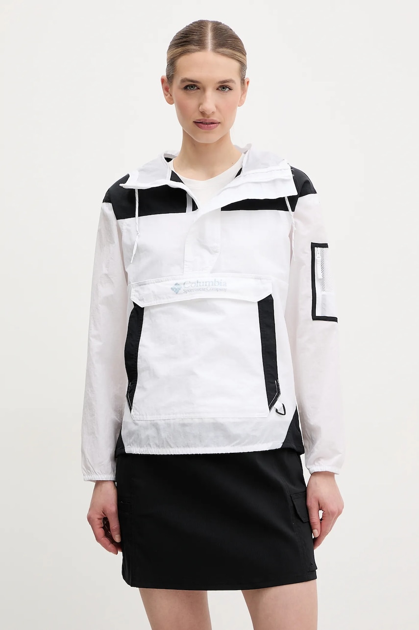 Columbia windbreaker Challenger II culoarea alb, 2116592 Columbia windbreaker Challenger II culoarea alb, 2116592
