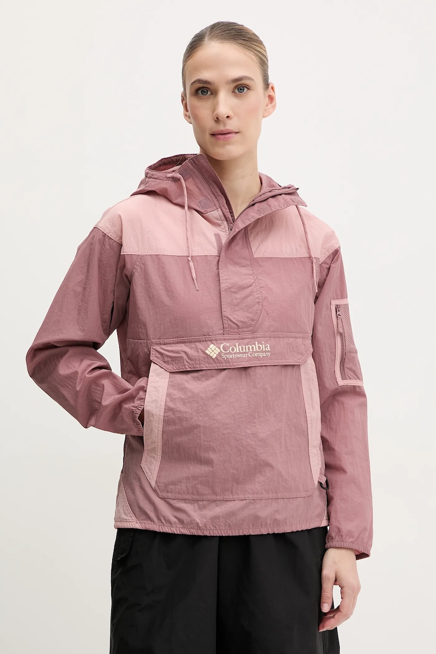 Columbia windbreaker Challenger II culoarea roz, 2116592 Columbia windbreaker Challenger II culoarea roz, 2116592
