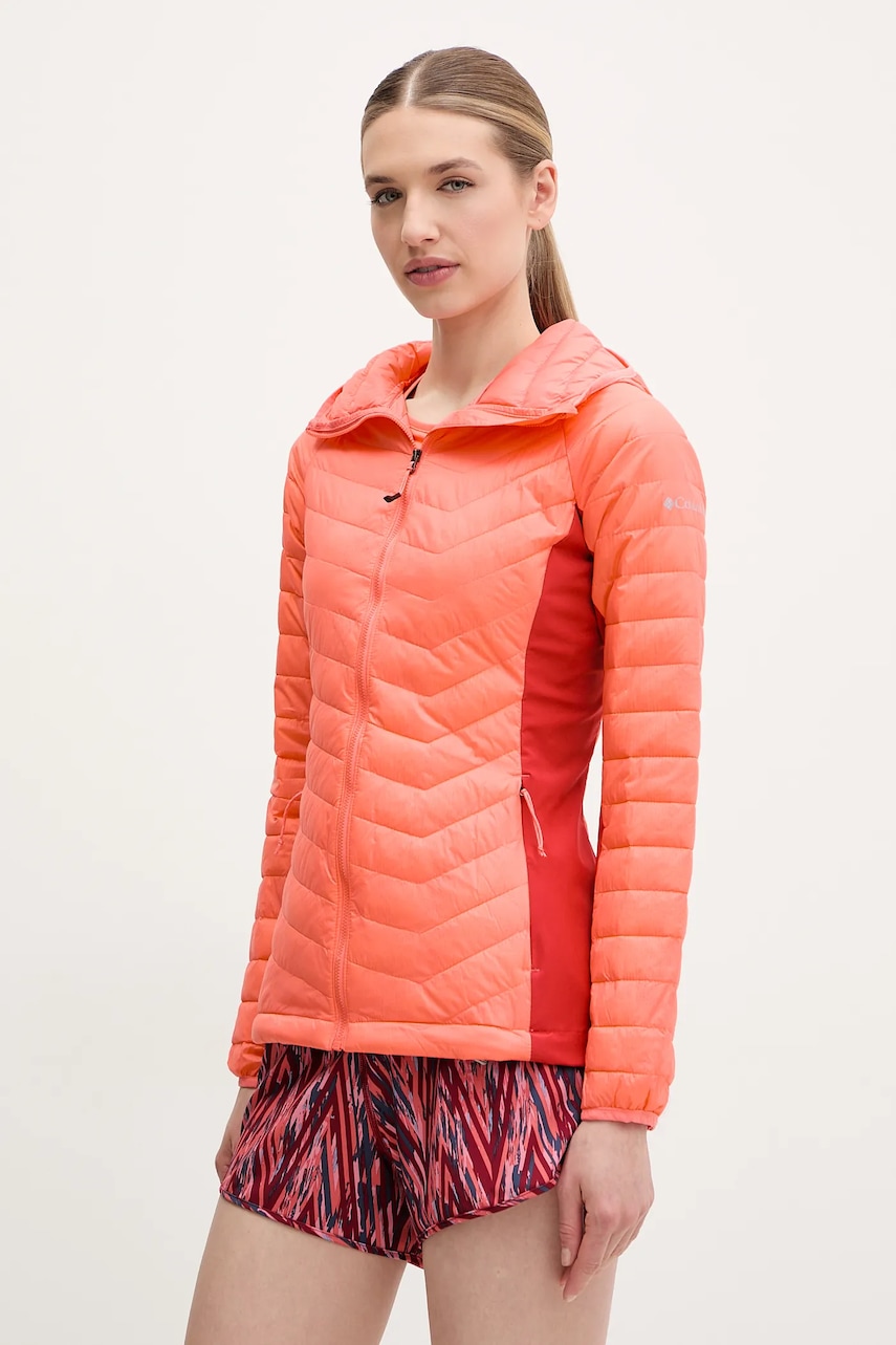 Columbia geaca sport Powder Pass II culoarea roz, 2126122
