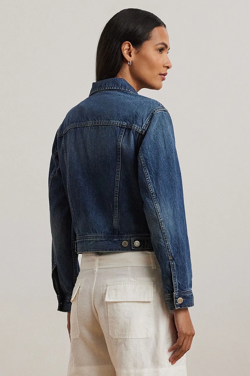 Хлопковая джинсовая куртка Lauren Ralph Lauren переходная 200963856 Хлопковая джинсовая куртка Lauren Ralph Lauren переходная 200963856