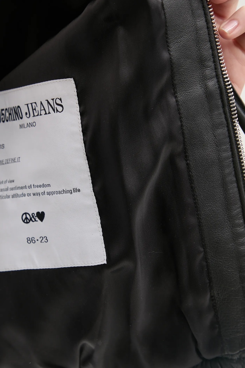 Δερμάτινο μπουφάν Moschino Jeans φωτογραφία