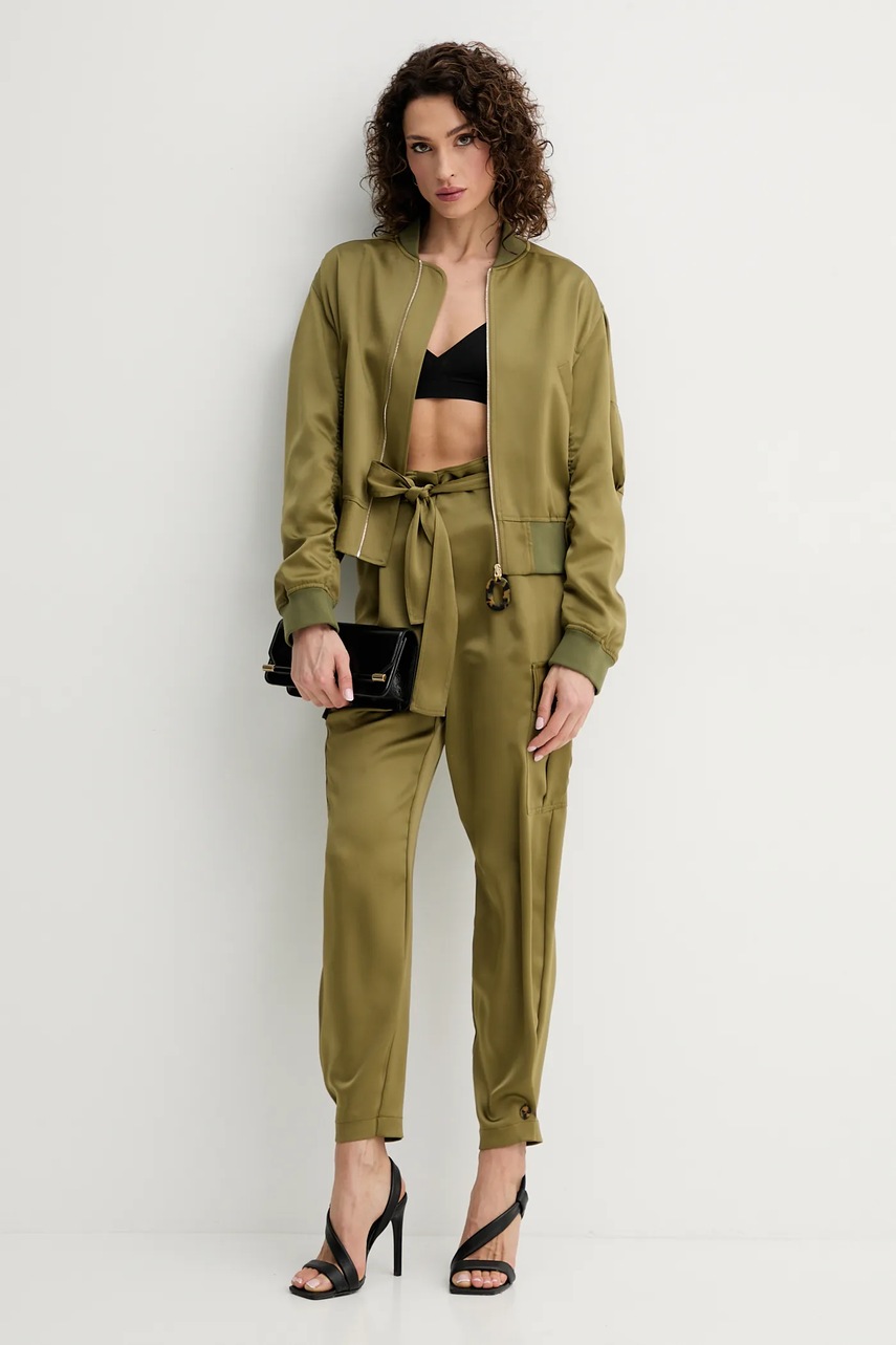 Μπουφάν bomber Simona Corsellini χρώμα: πράσινο, P25CPGB001 φωτογραφία