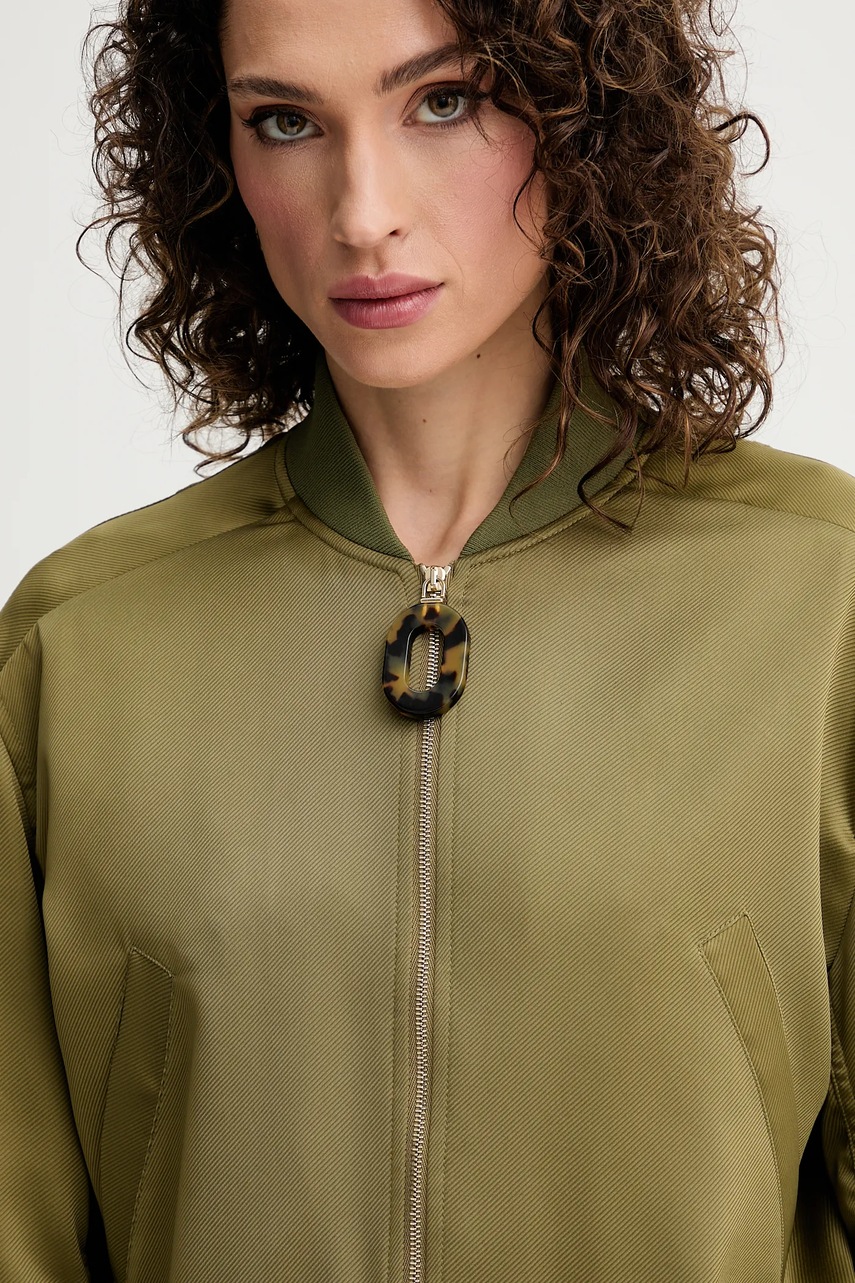 Μπουφάν bomber Simona Corsellini χρώμα: πράσινο, P25CPGB001 φωτογραφία