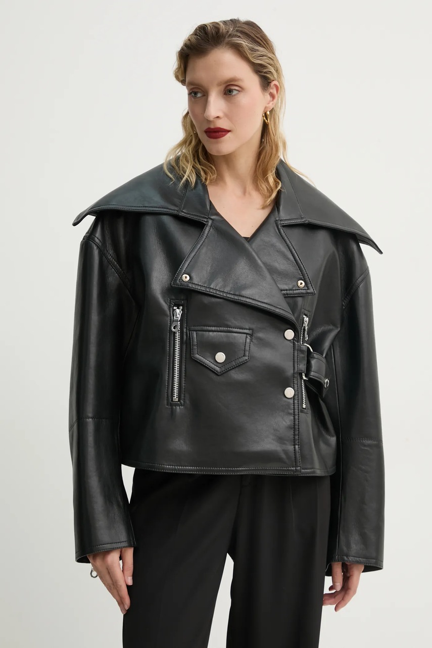 Δερμάτινο μπουφάν Nanushka ADO φωτογραφία