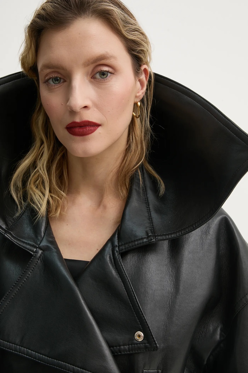 Δερμάτινο μπουφάν Nanushka ADO φωτογραφία