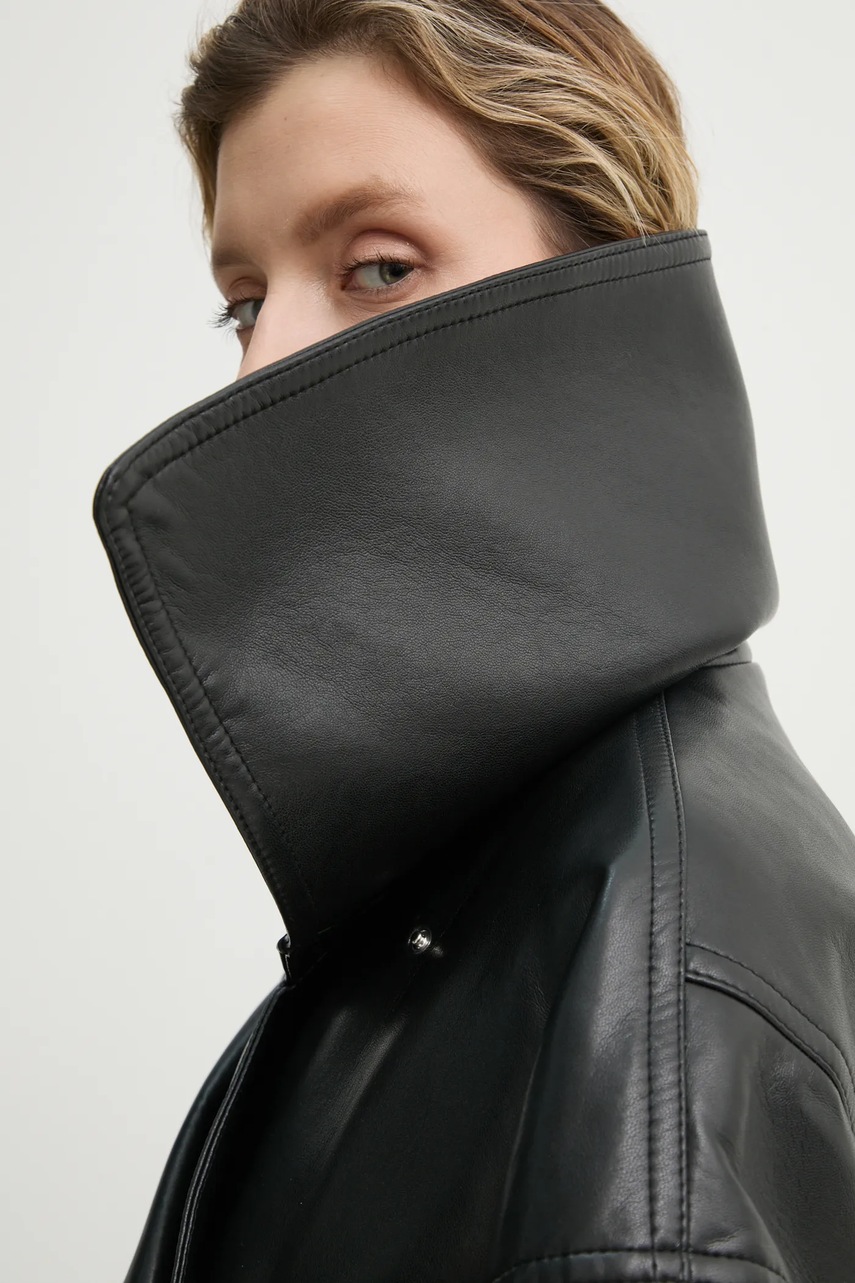 Δερμάτινο μπουφάν Nanushka ADO φωτογραφία