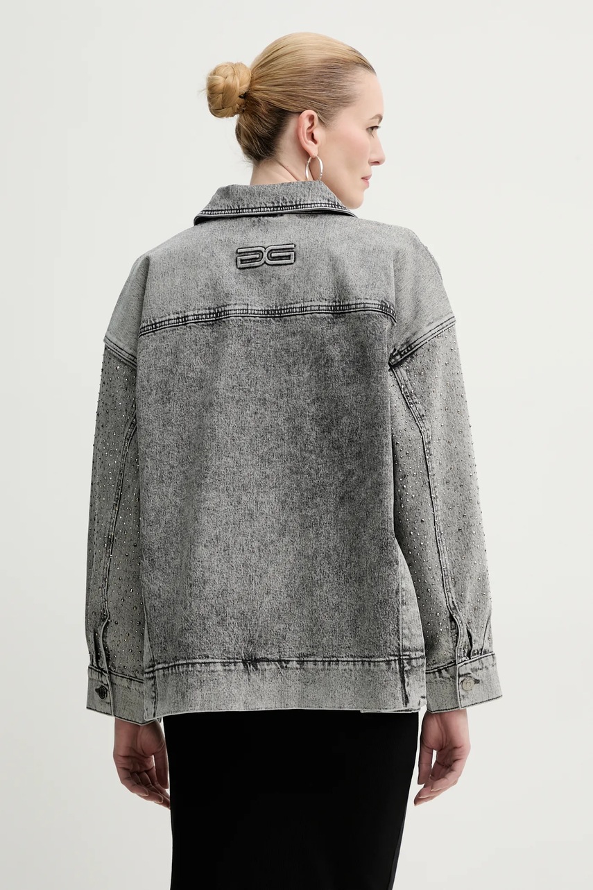 Τζιν μπουφάν Gestuz χρώμα: γκρι, 10910099 φωτογραφία