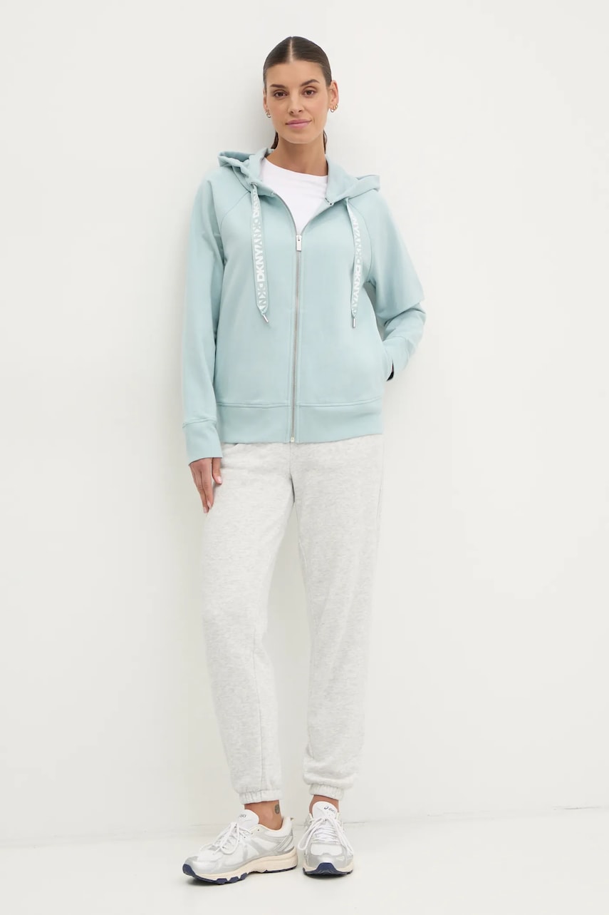 Кофта Dkny женская с капюшоном однотонная DP5J9510 Кофта Dkny женская с капюшоном однотонная DP5J9510