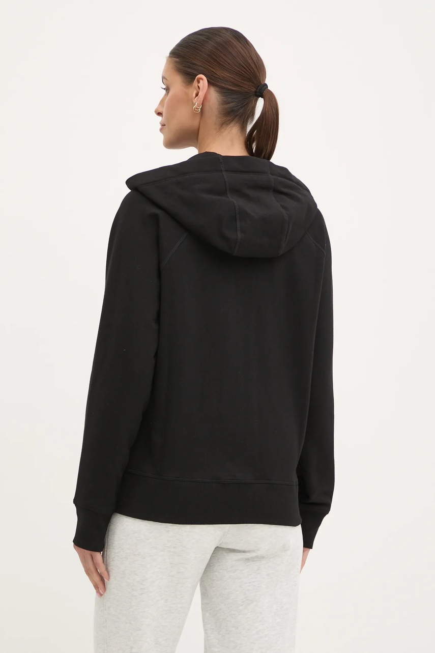 Кофта Dkny жіноча колір чорний з капюшоном однотонна DP5J9510 