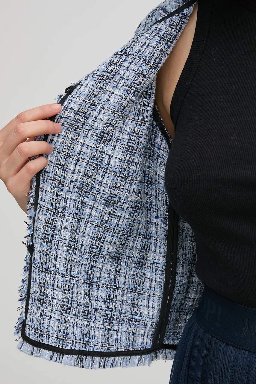 Μπουφάν Dkny χρώμα: μπλε, DJ4J6078 φωτογραφία