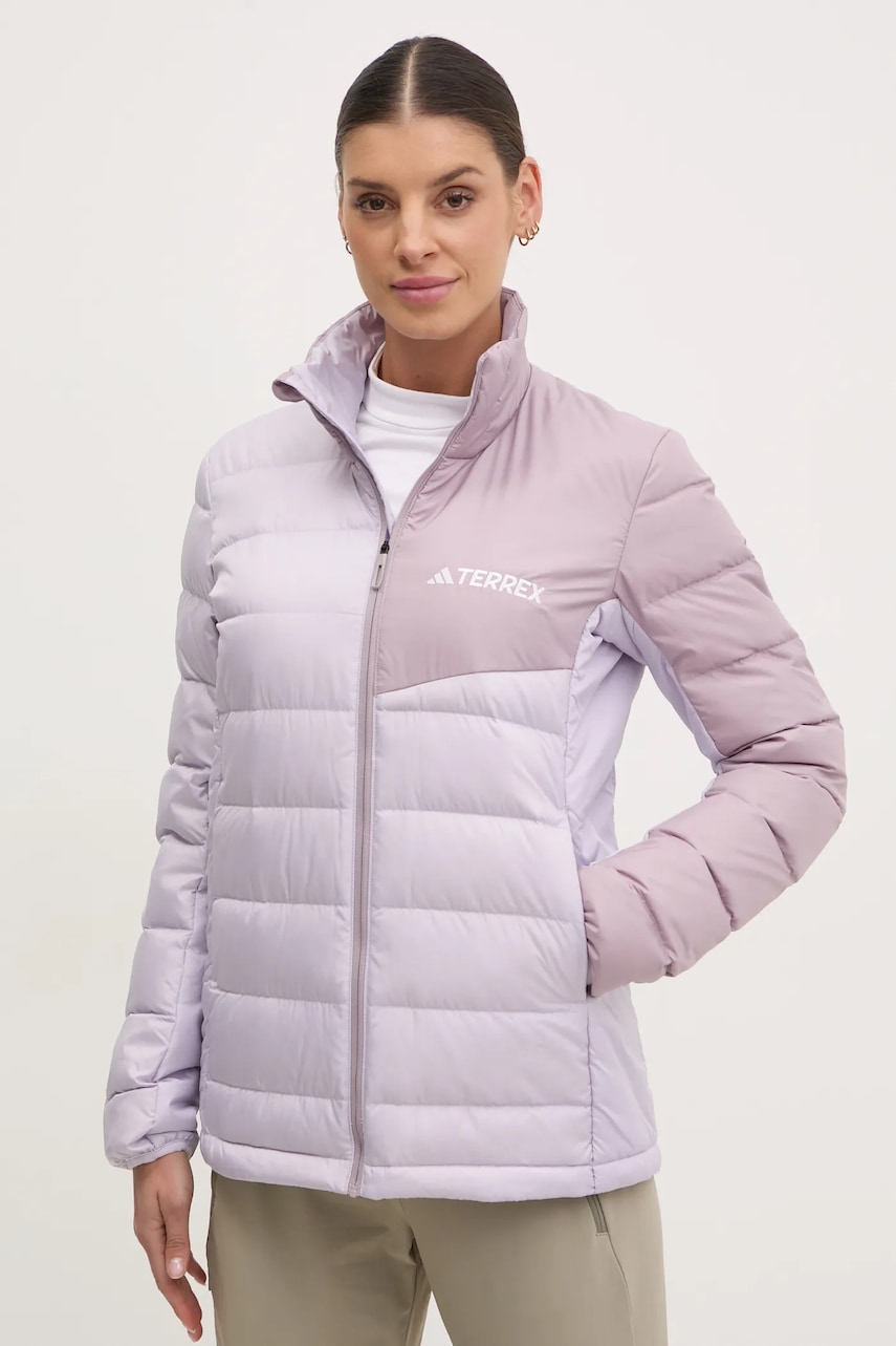 adidas TERREX geacă sport din puf Multi culoarea roz, de tranzitie, JD8415