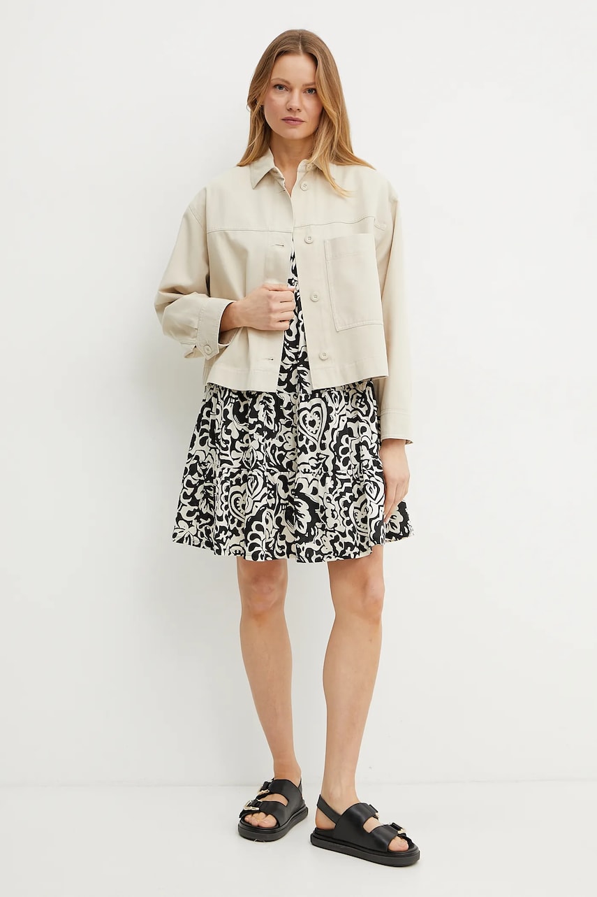 Хлопковая куртка Weekend Max Mara цвет бежевый переходная 2515041081600 Хлопковая куртка Weekend Max Mara цвет бежевый переходная 2515041081600