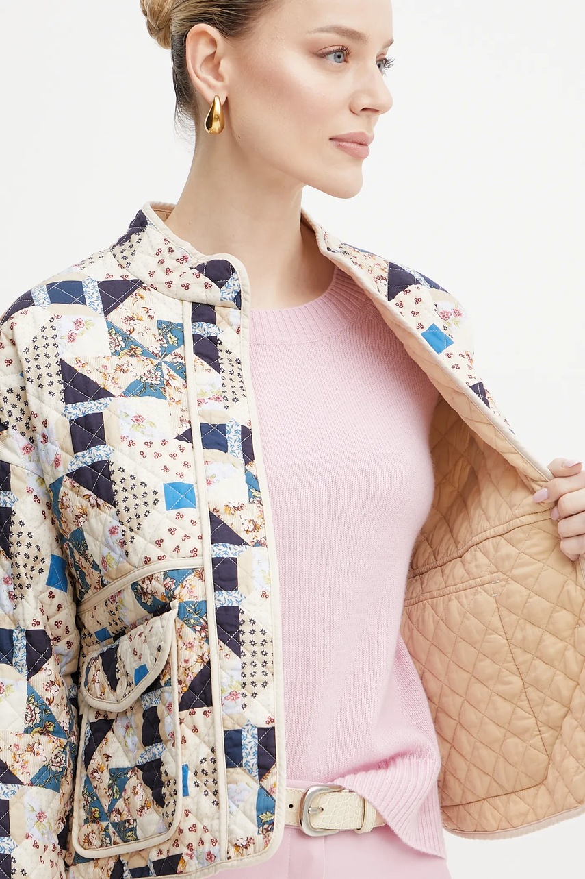 Βαμβακερό μπουφάν Weekend Max Mara χρώμα: πολύχρωμο, 2515081081600 φωτογραφία