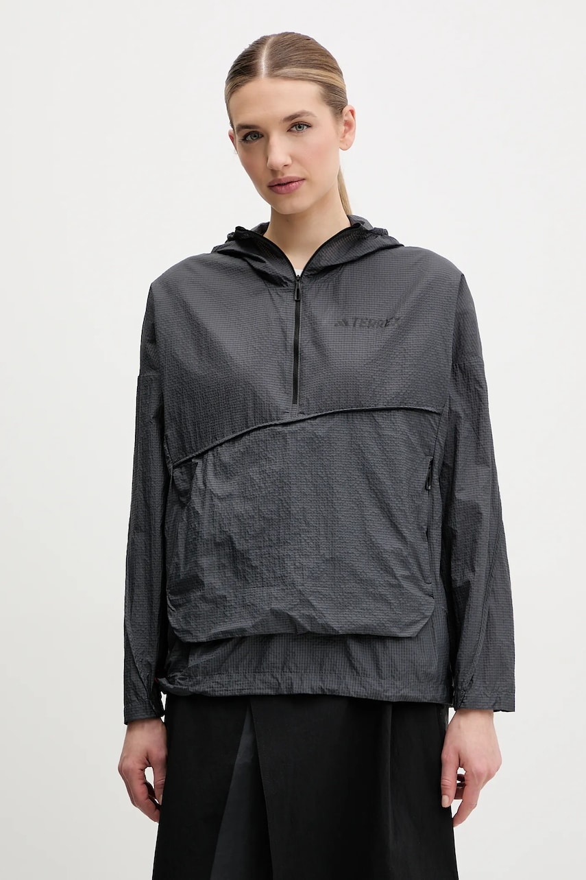 adidas TERREX jachetă de exterior Xploric culoarea gri, de tranzitie, JD8435