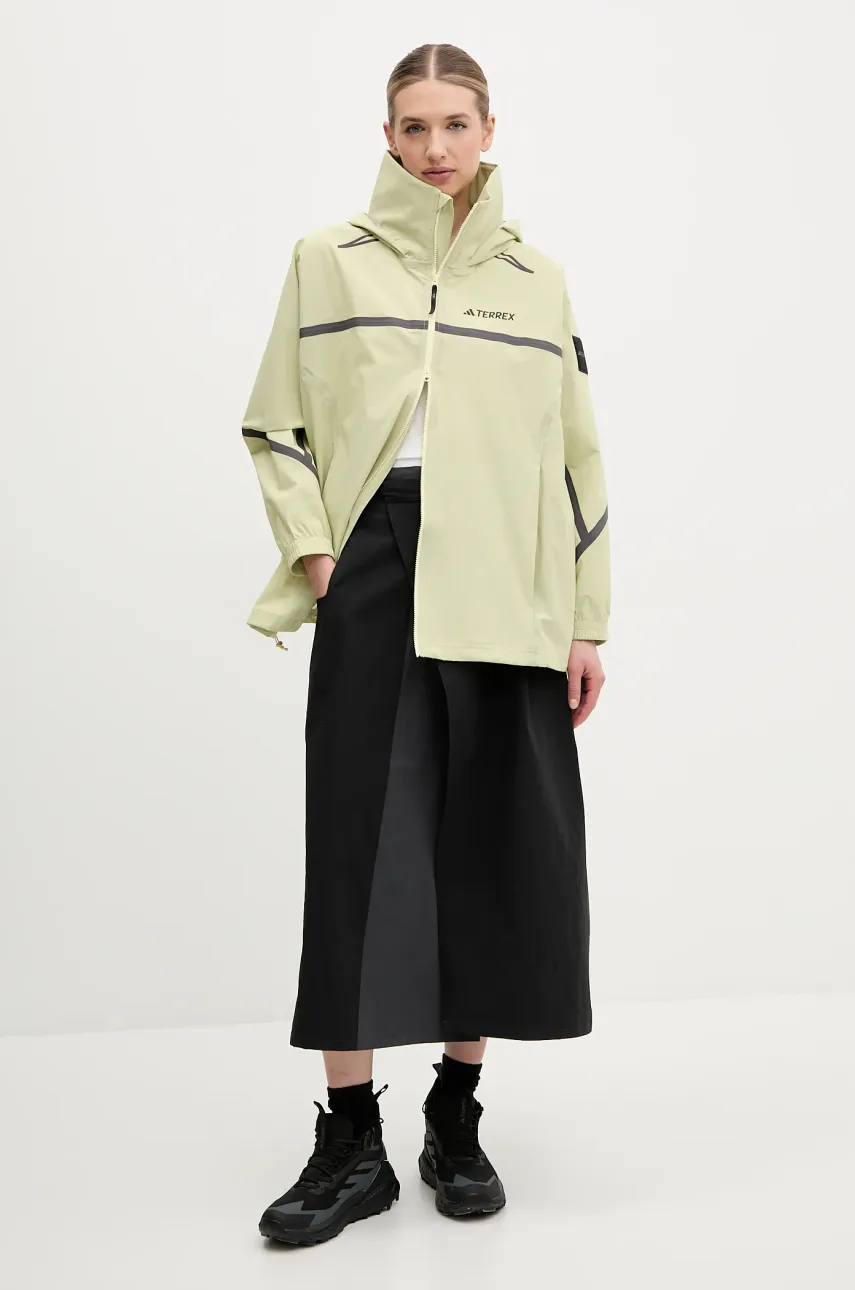Дождевик adidas TERREX x National Geographic женская цвет бежевый JD5832 Дождевик adidas TERREX x National Geographic женская цвет бежевый JD5832