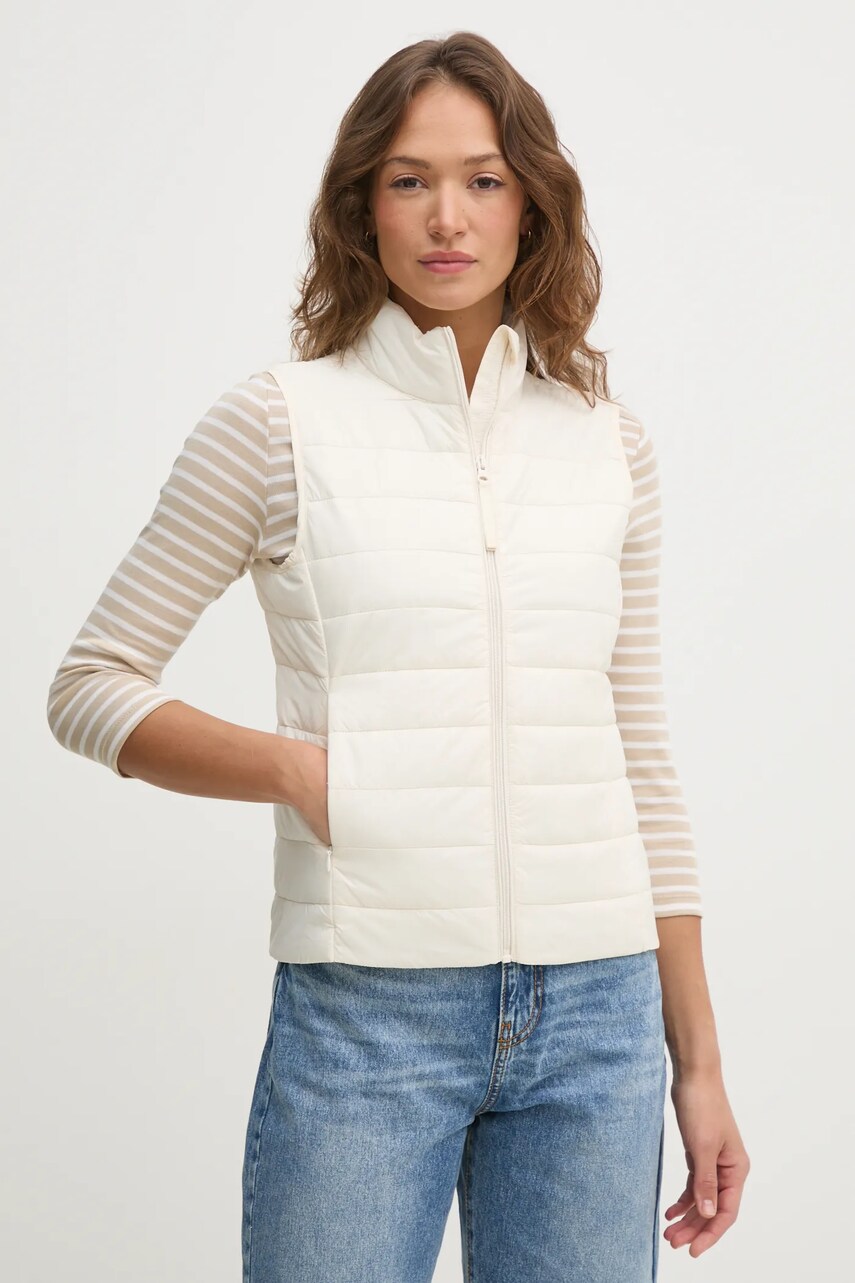 United Colors of Benetton vesta femei, culoarea bej, de tranzitie, 2TWDDJ00V