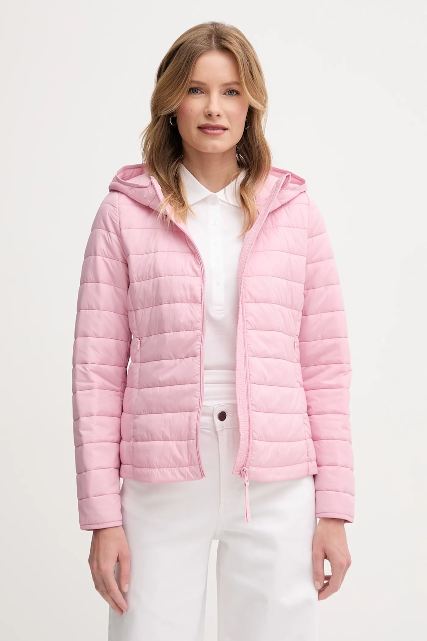 United Colors of Benetton geaca culoarea roz, de tranzitie, 2TWDDN07O