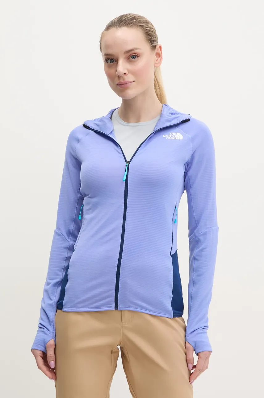 The North Face hanorac Bolt Polartec culoarea violet, cu glugă, cu imprimeu, NF0A8BSZ9W91