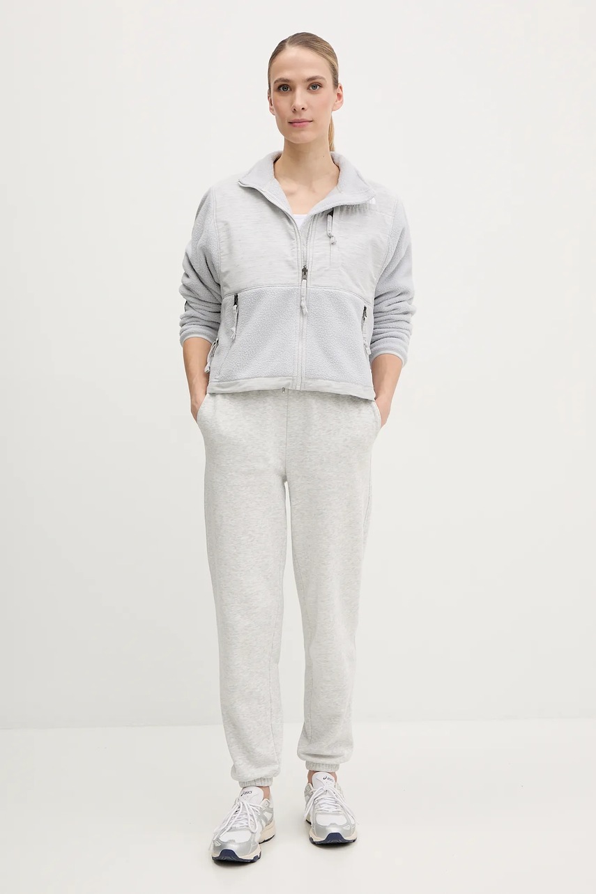 Μπουφάν The North Face Regrind Denali χρώμα: γκρι, NF0A8B8DLE71 φωτογραφία