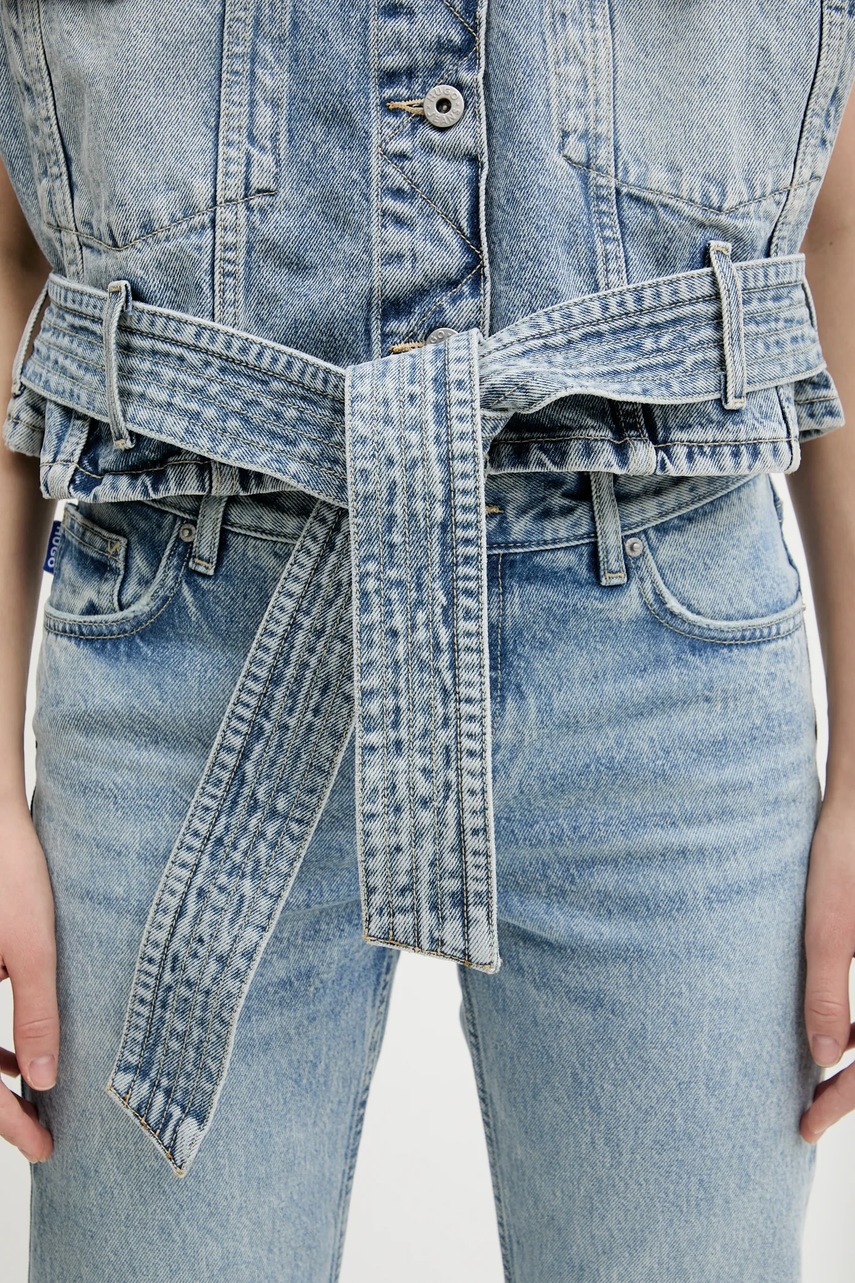 Γιλέκο τζιν Hugo Blue γυναικείο, χρώμα: μπλε, 50537493 φωτογραφία