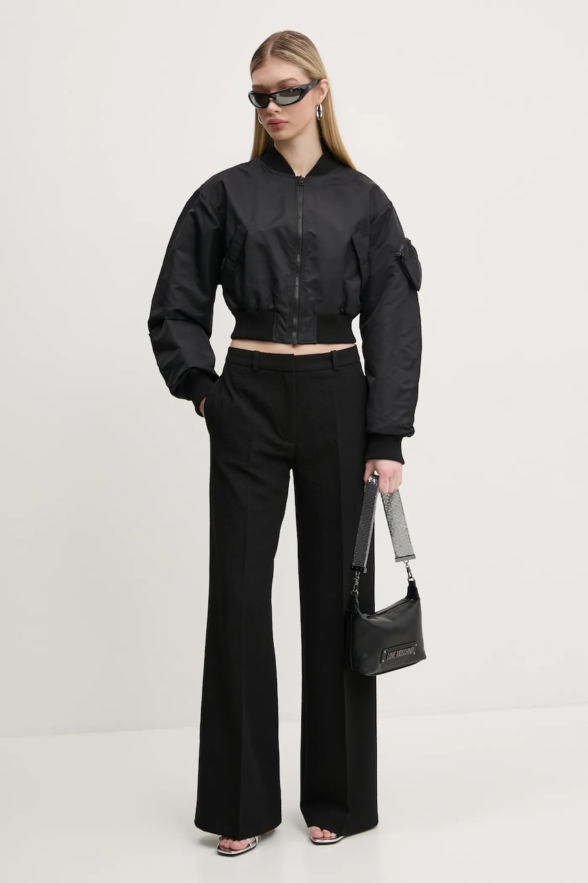 Куртка-бомбер Hugo Blue цвет чёрный переходная oversize 50542360 Куртка-бомбер Hugo Blue цвет чёрный переходная oversize 50542360