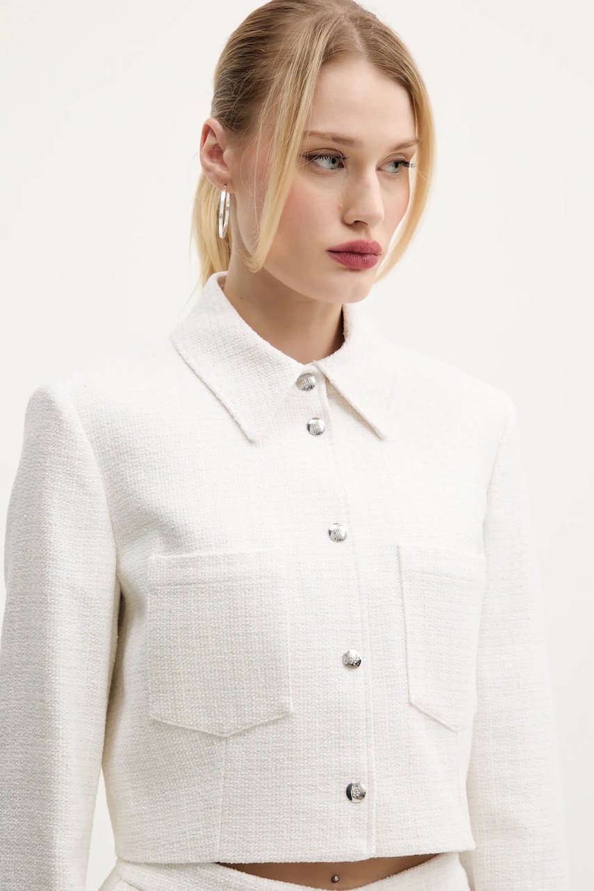 HUGO sacou culoarea bej, un singur rand de nasturi, neted, 50538133