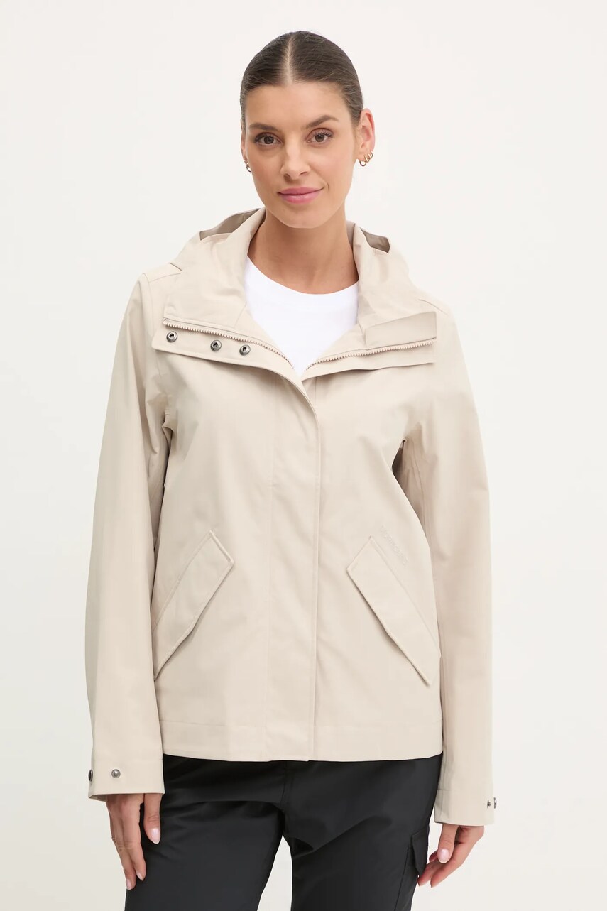 Didriksons geaca MABEL culoarea bej, de tranzitie, 505722