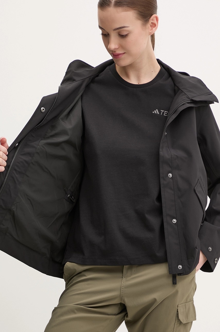 Μπουφάν Didriksons MABEL χρώμα: μαύρο, 505722 φωτογραφία