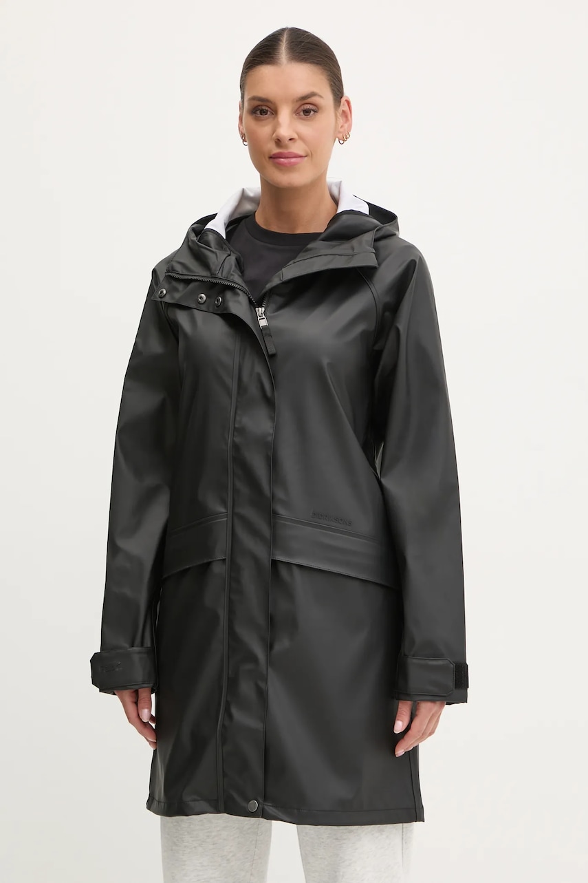 Didriksons geaca ELLY culoarea negru, de tranzitie, 505744