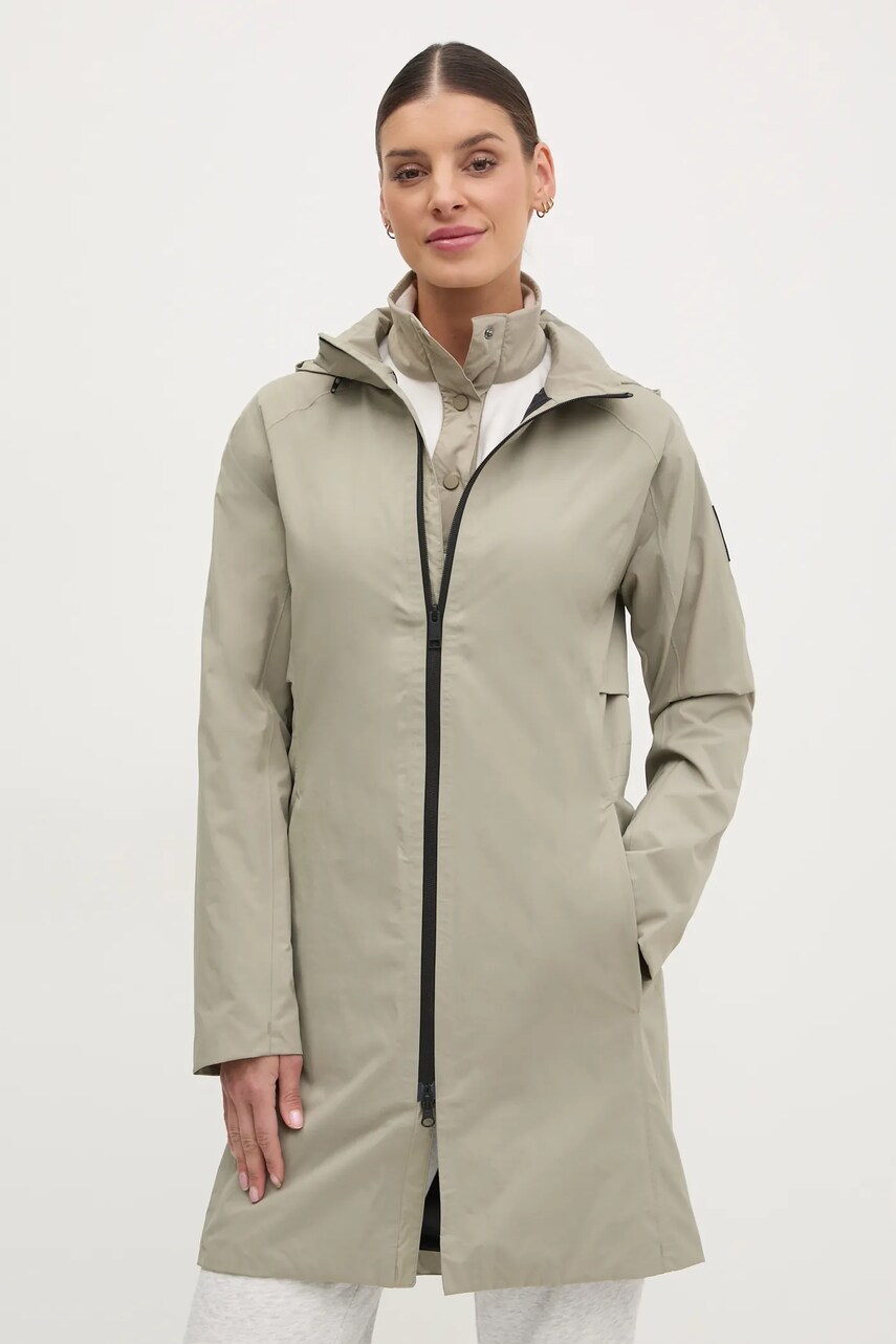 Jack Wolfskin geacă Wellsee femei, culoarea verde, de tranziție, A63896