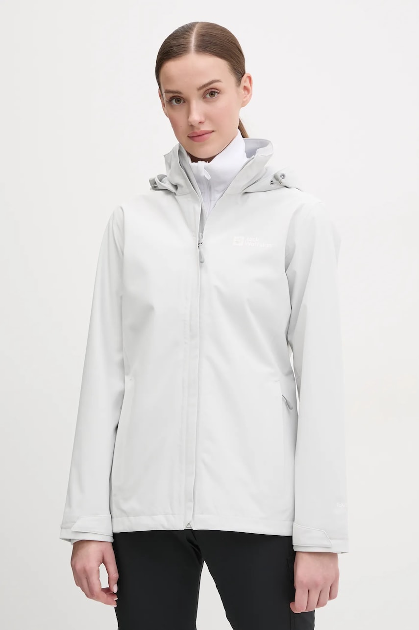 Levně Outdoorová bunda Jack Wolfskin Trailtime 2L šedá barva, A63902