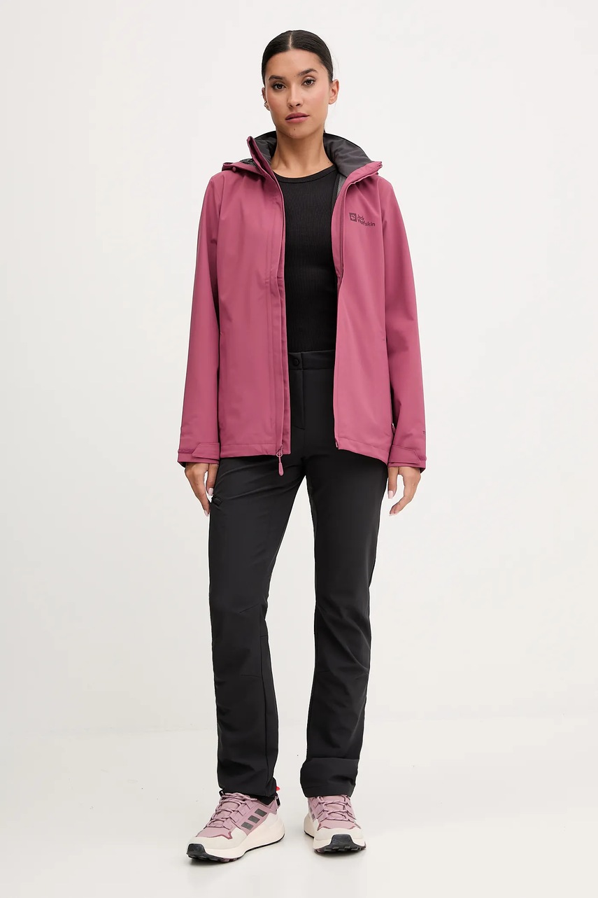 Куртка outdoor Jack Wolfskin Trailtime 2L цвет чёрный A63902 Куртка outdoor Jack Wolfskin Trailtime 2L цвет чёрный A63902